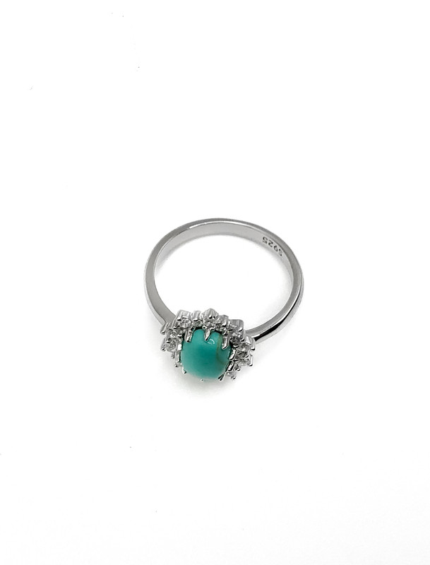 Anillos plata oval con piedra cardenillo