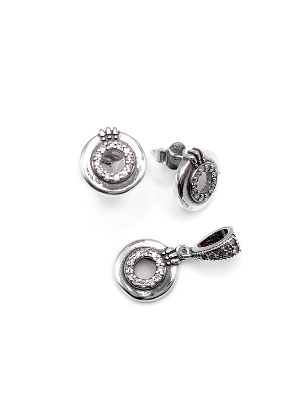 Juegos plata redondo corona a presion