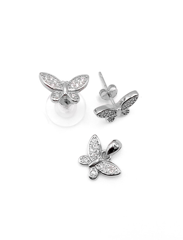 Juegos plata mariposas enjoye blanco a presion