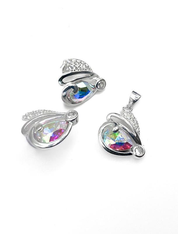 Juegos plata mariposa piedra tornasol a presion