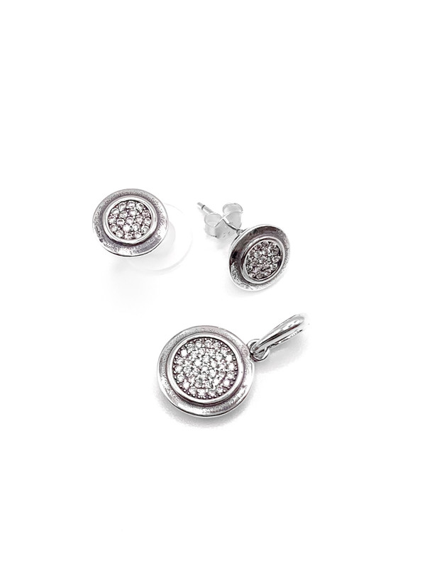 Juegos plata redondo bisel enjoye a presion