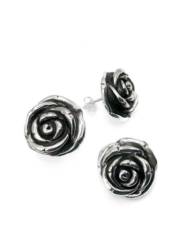 Juegos plata roseton envejecido a presion