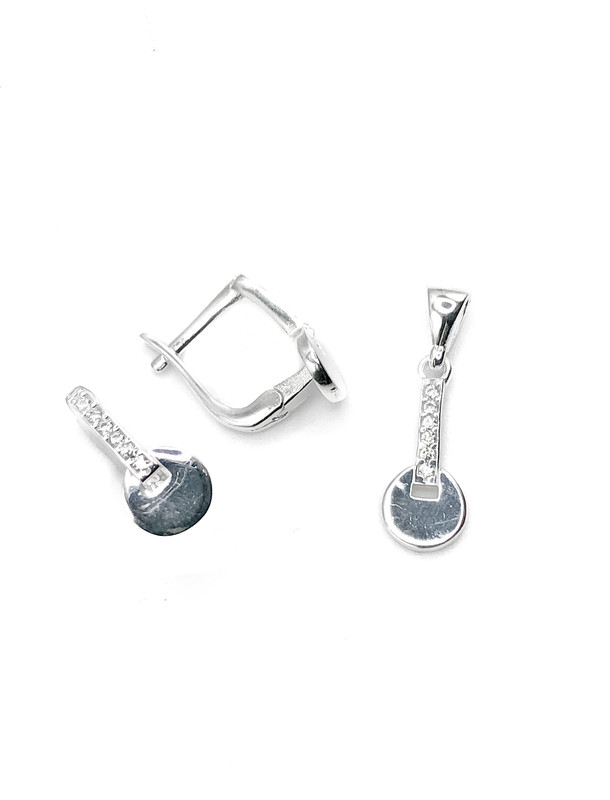 Juegos plata raqueta lisa con circon patente