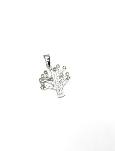 [P0026] Dijes plata árbol de la vida con circones en las hojas