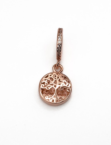 [P0132] Dijes plata árbol de la vida rose gold