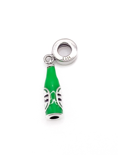 [P0217] Dijes plata botella verde