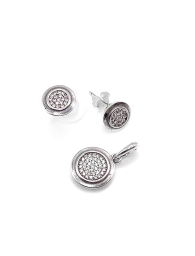 [S0223] Juegos plata redondo bisel enjoye a presion