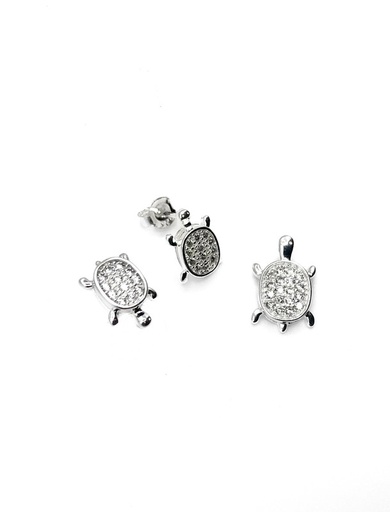 [S0387] Juegos plata tortuga enjoye a presion