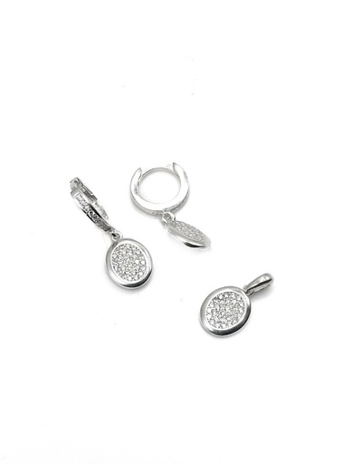 [S0388] Juegos plata oval bisel enjoye hugguies